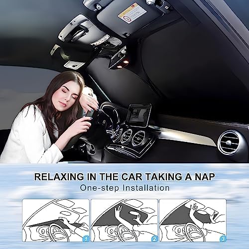 T TGBROS Compatible with 2015-2024 2025 Volvo XC90 Windshield Sun Shade - Image 6