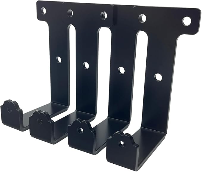4 PCS black heavy duty metal flat j hooks - Image 7