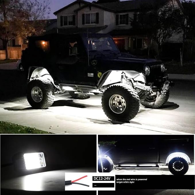 Nicoko 4Pods Pure White 72 Leds SMD Chips 72w High Power Rock Lights Super - Image 5
