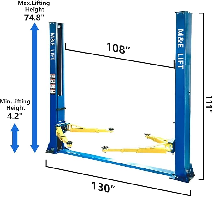 9000lbs 2 Post Car Lift Two/2 Post Lift Car Lift Automotive Lift - Image 3