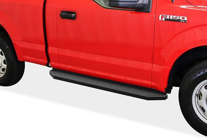 APS Black Stainless Steel Running Boards Style Compatible by APS