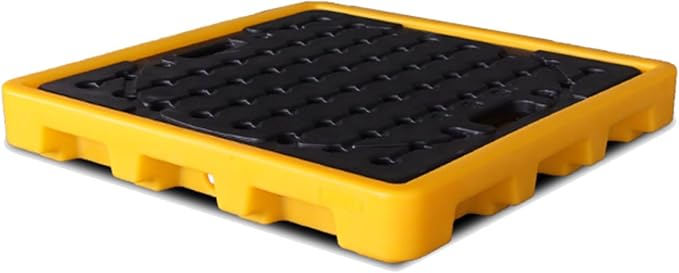 Drum Containment Spill Pallet, Industrial Nestable Oil Drums Leak-Proof Tray by PFCDZDU