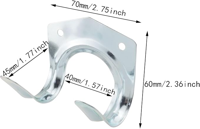 5PCS Garage Hooks Tool Organizer Wall Mounted Double Tool Hanger Hooks Set - Image 2