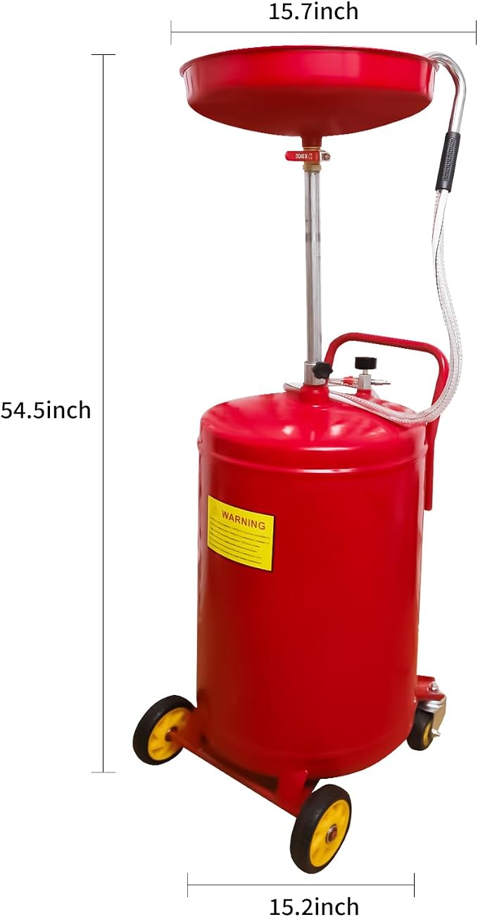 PONO 20-Gallon Air Operated Waste Oil Drain Tank - Image 2