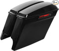 XFMT Motorcycle Vivid Black 5" Stretched Saddlebags Extended Hard Saddle Bags by XFMT
