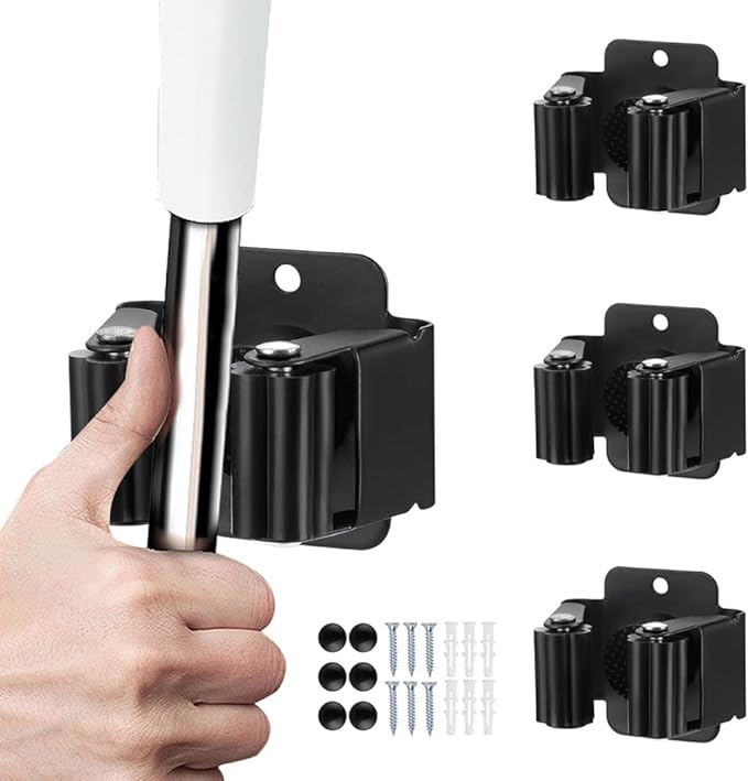 3PCS Broom and Mop Holder, Heavy Duty Garden Tool Organizer Rack Rake and by JAMEND+CLXP