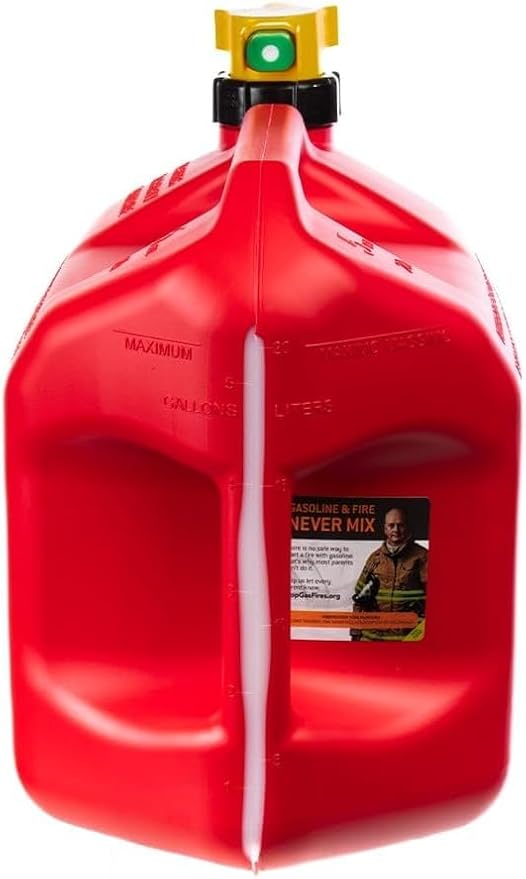 No-Spill 4-Pack 5 Gallon Red Gasoline Cans - Image 5