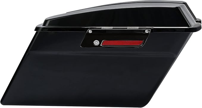 XFMT Motorcycle Vivid Black Hard Saddlebags Saddle Bags Trunk W/Lids & Black - Image 2