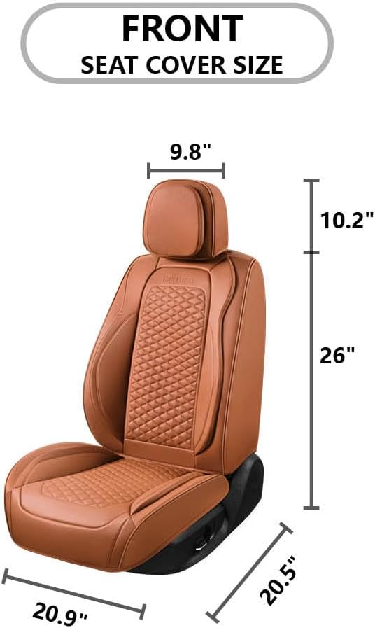 2 Packs Car Seat Covers Leather Car Seat Covers Universal Seat Covers - Image 7