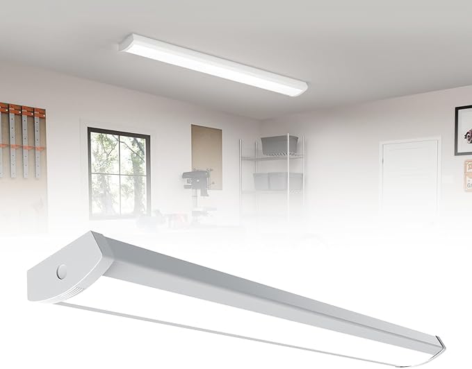 HYPERLITE 4ft LED Wraparound Light 60W, 6600LM 4' LED Shop Lights Fixture by HYPERLITE
