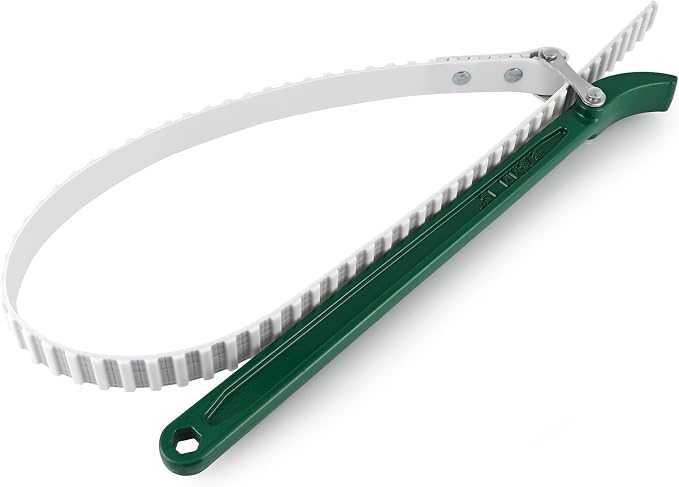 15" Belt Strap Wrench with Adjustable 36" Steel Wire Rubber Strap by Sanbege