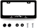 Mountains License Plate Frame Funny Mountain License Plate Holder Stainless by BRAGHRTED