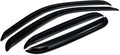 4Pcs Dark Smoke Tint Front Rear Window Deflector Sun/Rain/Wind Guards Shade by HS+Power