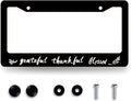 Thankful Grateful Blessed License Plate Frame Christian License Plate Holder by MUAWUOIK
