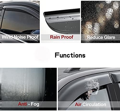 92359 Side Window Visor Wind Vent Deflector fit - Image 3