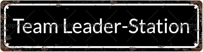 Team Leader-Station Space Vintage Metal Tin Sign, Street Sign, Home Decor by Unknown