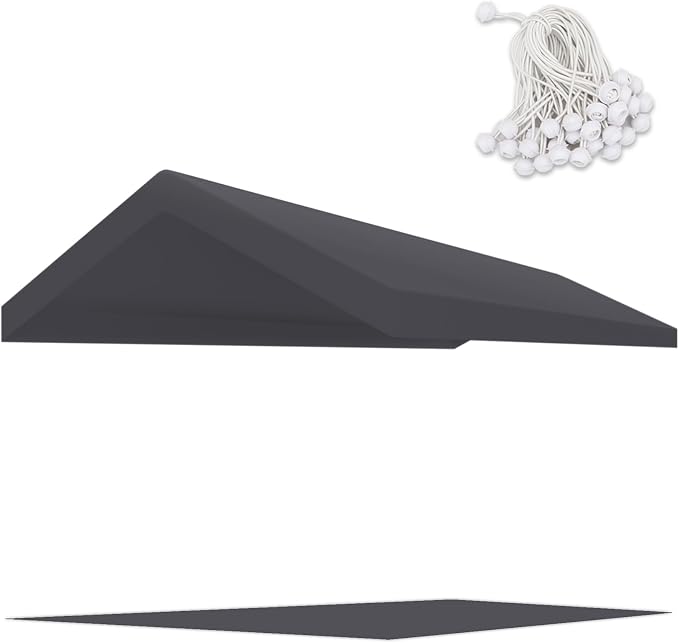 10' x 20' Upgraded Carport Replacement Canopy Cover Grey by TGEHAP