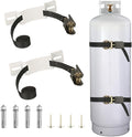 Propane Tank Holder ，Cylinder Wall Mounted Brackets, Ratchet Straps（6.6ft ） by MROUDELUO