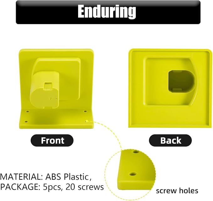 5Pcs Tool Mount Holder Plastic Electric Tool Battery Dock Compatible - Image 6