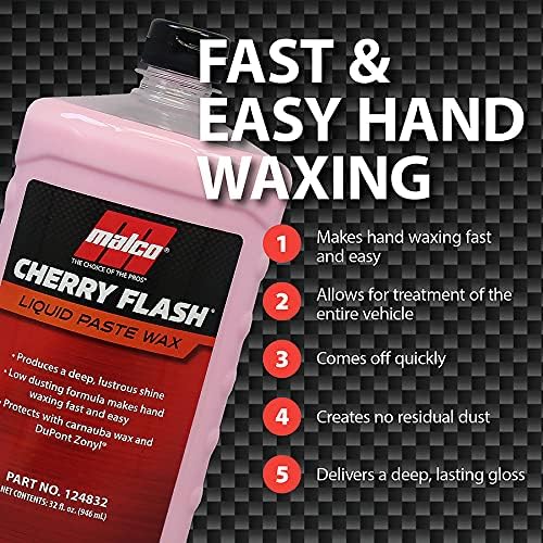 Malco Cherry Flash Automotive Liquid Paste Wax – Protect & Shine Your - Image 4