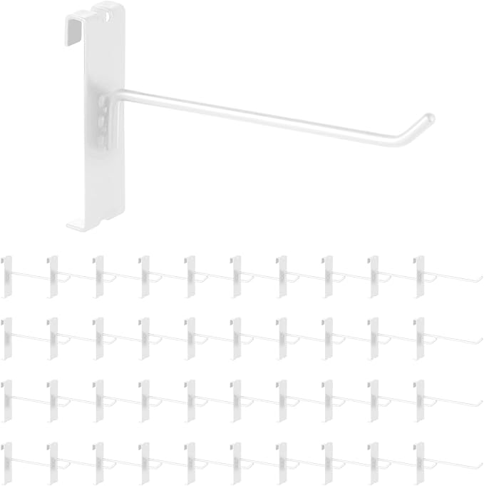 40Pcs 6" Gridwall Display Hooks Assortment Set, Wire Diameter 5mm/ 0.2” by Yauhar