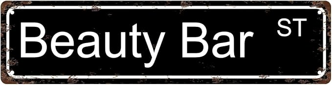 Beauty Bar ST Space Vintage Metal Tin Sign, Street Sign, Home Decor, Room Decor by Unknown