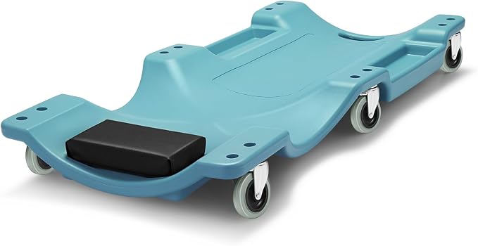 DNA MOTORING 40" L X 19" W Vehicle Repair Low Profile Plastic Rolling Garage by DNAMOTORING-Tools