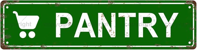 PANTRY Space Vintage Metal Tin Street Sign Bar Cafe Garage Cave Home Room Wall by Unknown