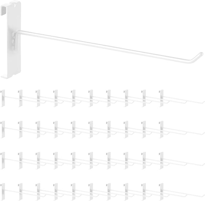 40Pcs 10" Gridwall Display Hooks Assortment Set, Wire Diameter 5mm/ 0.2” by Yauhar