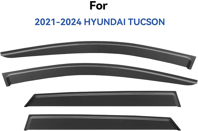 Window Visors Rain Guards for 2022 2023 2024 2025 Hyundai Tucson, Out-Channel - Image 2