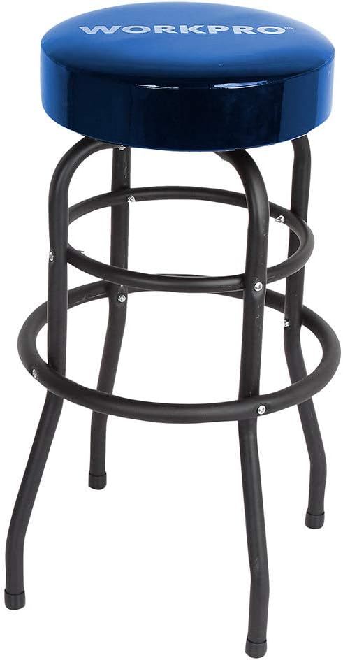 WORKPRO W112003 Garage Shop Stool, Heavy-Duty Steel Construction Garage Stool by WORKPRO