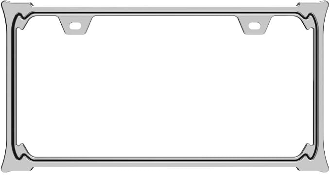 Creathome 3D Chrome License Plate Frames, Pure Zinc Alloy Metal - Image 2