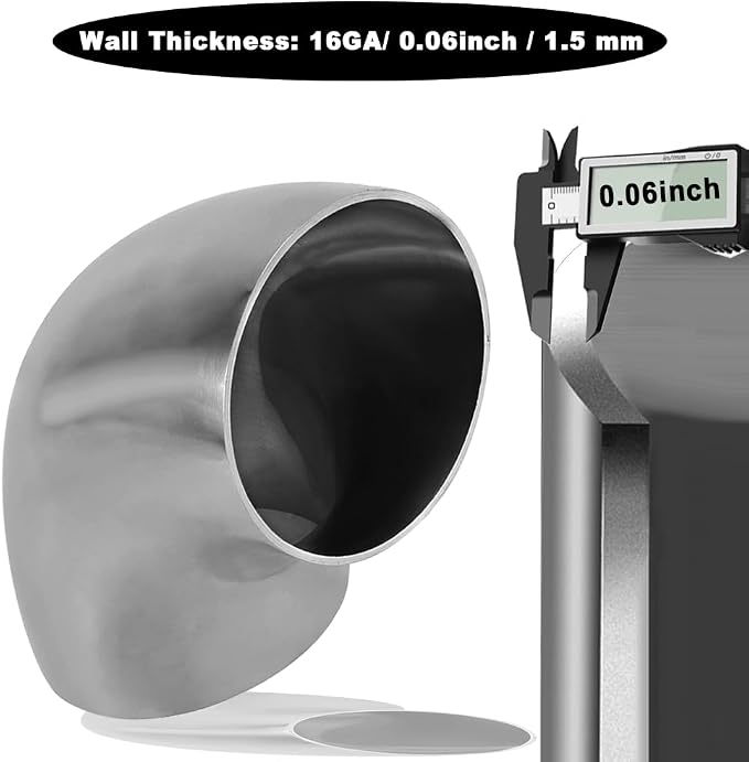 Cotonake 4.5 Inch Exhaust Elbow Pipe 90 Degree Bend Elbow - Image 3