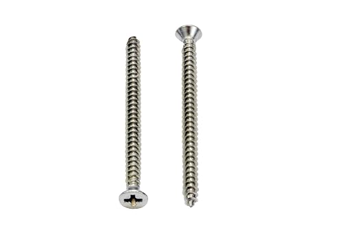 Bolt Dropper #4 x 1-1/4" Stainless Steel Flat Head Phillips Wood Screw - Image 3
