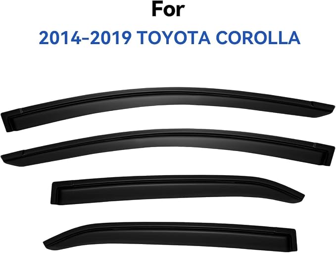 Window Visors Rain Guards for Toyota Corolla 2014-2019, Out-Channel Window Vent - Image 2