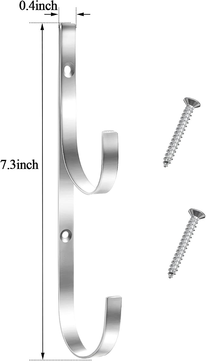 6 Pieces Pool Pole Hook Hanger Swimming Metal Brackets Pool Hook - Image 3