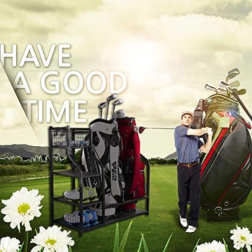 SNAIL Golf Bag Garage Storage Organizer Extra Large Size Golf Bag Rack Stand - Image 6