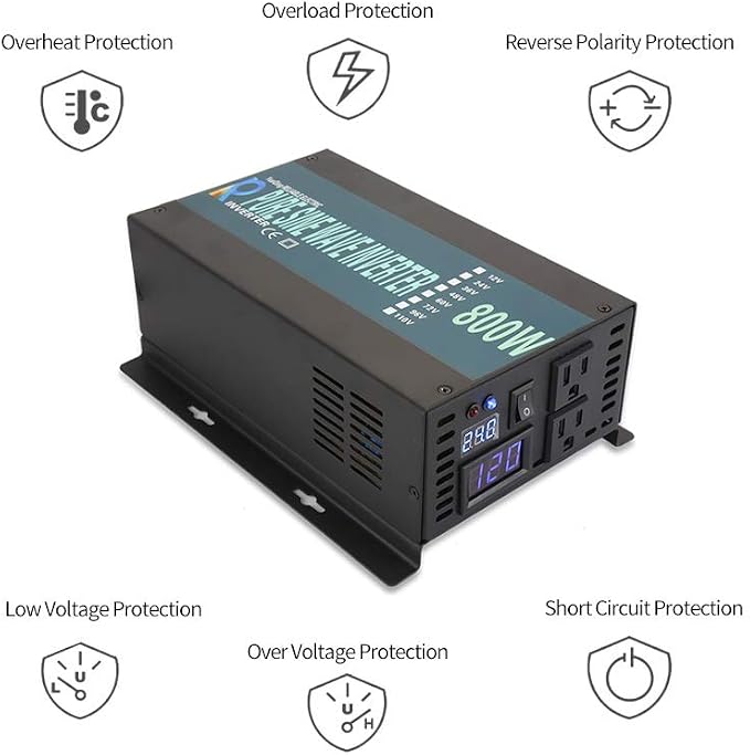 WZRELB Full Power Full Power Endurable Led Display 800W Pure Sine Wave Solar - Image 4