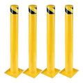 4-Pack Heavy Duty Safety Bollards, 4.5" Diameter Steel Pipe Bollard Post by Hipicute