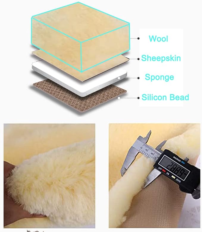 Fluffy Genuine Australia Sheepskin Car Seat Cover - Image 6