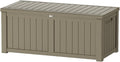150 Gallon Lockable Resin Deck Box, Waterproof & UV-Resistant Outdoor Storage by Home