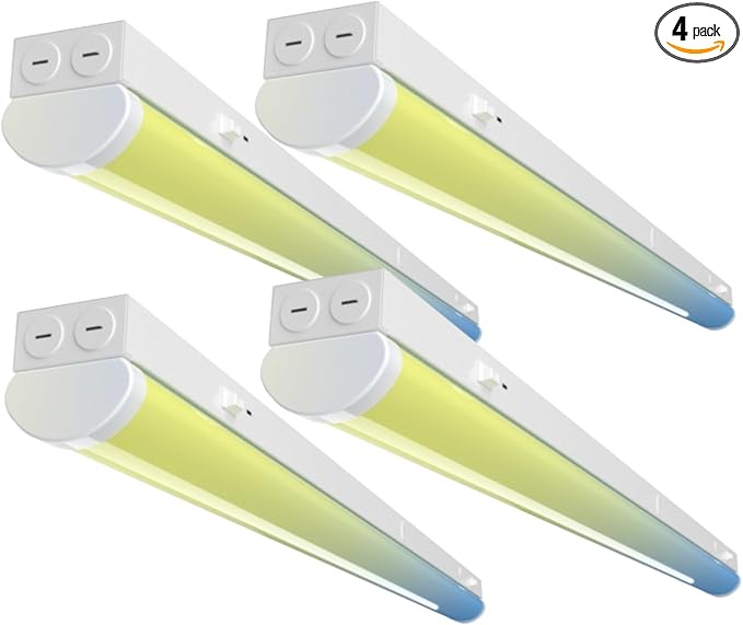 4FT LED Linear Strip Light, LED Shop Lights 30W/35W/40W Selectable, 4 Color by YPIILighting