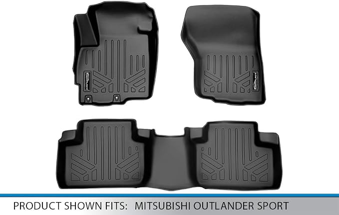 SMARTLINER Custom Fit Floor Mats 2 Row Liner Set Compatible - Image 5