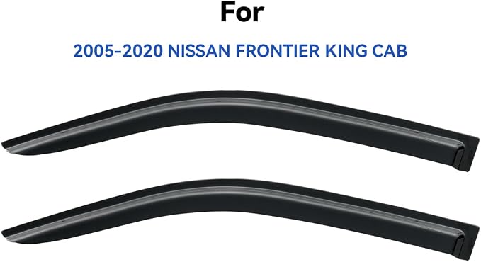 Window Visors Rain Guards for 2005-2020 Nissan Frontier King Cab, Out-Channel - Image 2