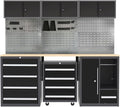 JZD Garage Storage Workbench Cabinet Set System, Heavy Duty, Tool Cabinets by JZD