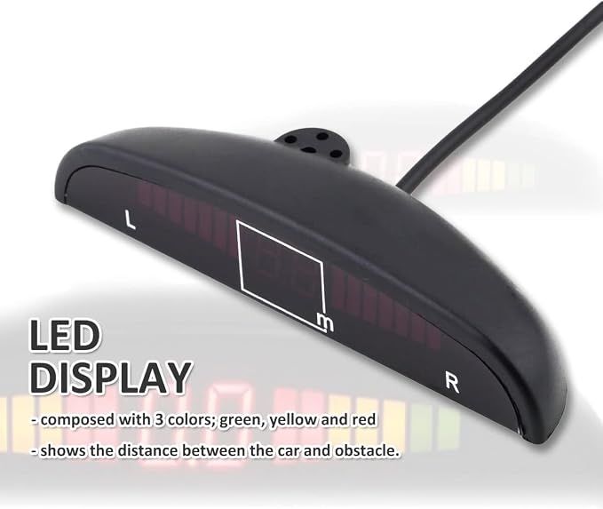 ZONETECH Parking Sensors LED Display Car Reverse Backup Radar System - Image 2