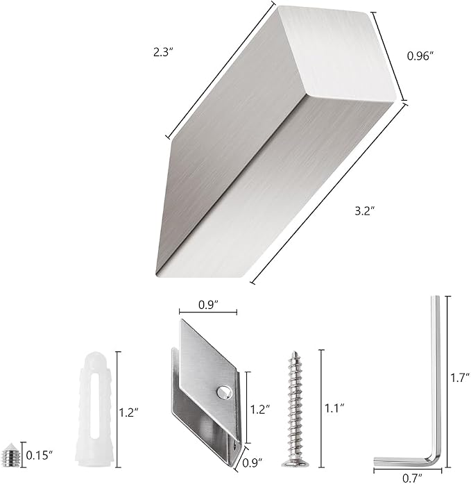NINETREX Towel Hooks Brushed Nickel Stainless Steel Heavy Duty Modern Wall - Image 7