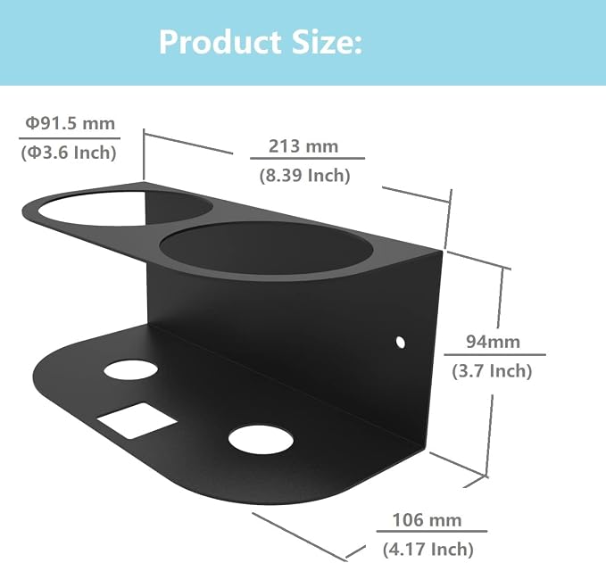 JINGCHENGMEI 2 Spray Bottles Holder, Steel Wall Mount Storage Organizer - Image 2