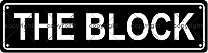 THE BLOCK SPACE Metal Tin Street Sign Bar Cafe Garage Cave Home Room Wall by Unknown