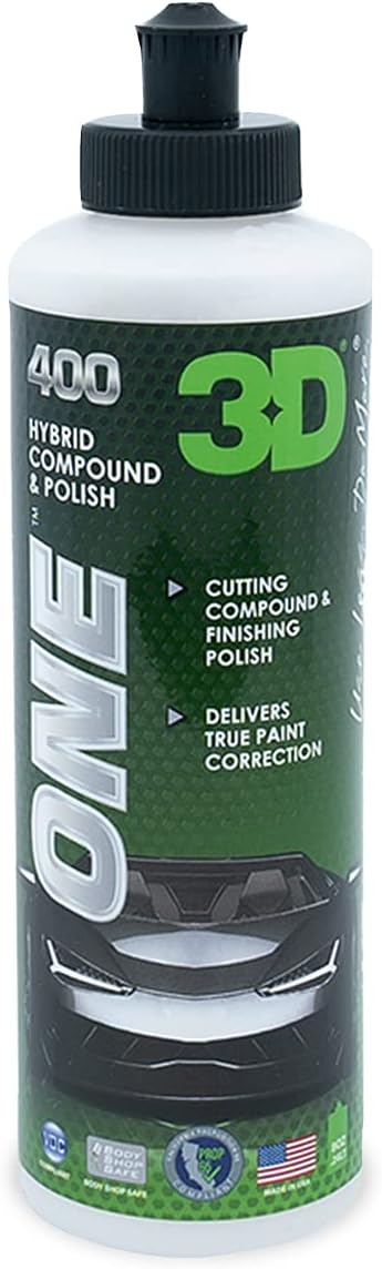 3D One Car Scratch & Swirl Remover Hybrid Rubbing Compound & Polish Buffing by 3DCarCare
